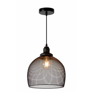 Lucide MESH - Hanglamp - Ø 28 cm - 1xE27 - Zwart - 43404/28/30 - OUTLET