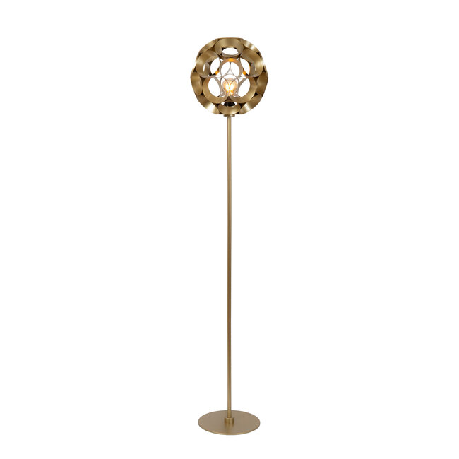 HANNELORE - Vloerlamp - Ø 30 cm - 1xE27 - Mat Goud / Messing - 10723/01/02 - OUTLET