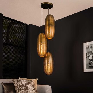 LioLights Pendant lamp 3L cosmic stepped / Bronze antique