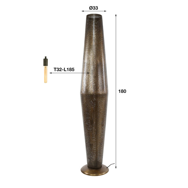 Floor lamp 5L cosmic / Bronze antique