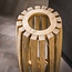 Floor lamp 1L orbit / Solid mango natural