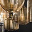 Hanglamp 4+3 stripe glass horizontal / Amberkleurig glas