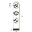 Lampadaire 3L Cosmos Mesh / Noir Artic