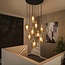 LioLights Pendant lamp 9L leaf stepped / Amber colored glass