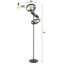 Lampadaire 3L flottant / Anthracite