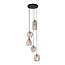Pendant lamp 5L patch pattern stepped / Diamond glass