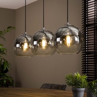 LioLights Pendant lamp 3L bubble shaded / Old silver