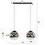 Suspension 2L abat-jour bulle XL / Noir Artic