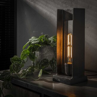 LioLights Lampe de table profil H / Nickel noir