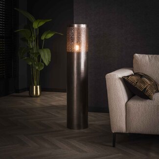 LioLights Vloerlamp Ø25 cilinder 120cm / Zwart nikkel