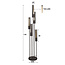 Vloerlamp 5L getrapt tube / Artic zwart