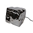 Table lamp rock chromed / Chromed glass