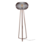 Vloerlamp 3-poot copper twist / Zwart nikkel