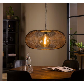 LioLights Hanglamp Ø70 copper twist / Zwart nikkel
