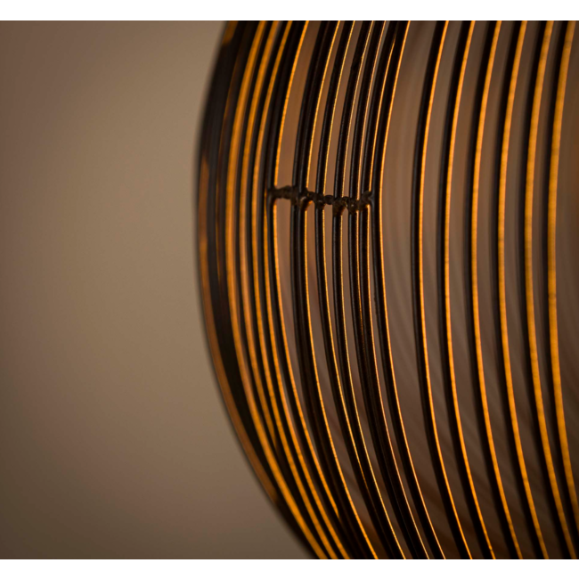 Hanglamp Ø70 copper twist / Zwart nikkel