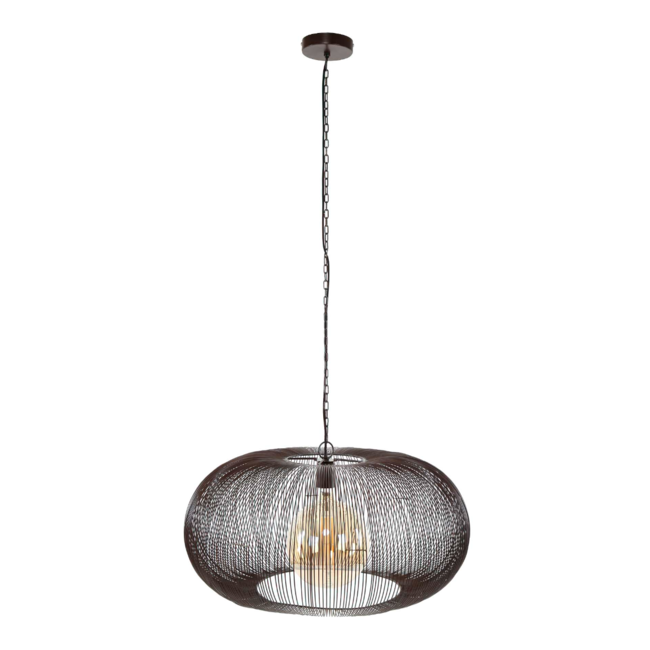 Suspension Ø70 cuivre torsadé / Nickel noir