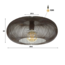 Plafondlamp Ø43 copper twist / Zwart nikkel