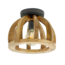 Ceiling lamp curved wooden bar / Solid mango natural