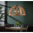 Hanglamp Ø60 gebogen houten spijlen / Massief mango naturel / Massief mango naturel