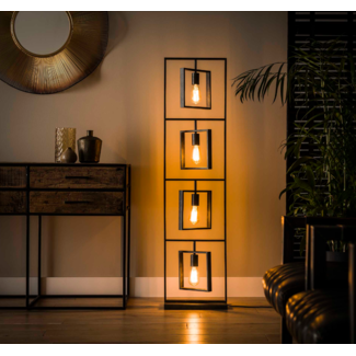 LioLights Floor lamp 4L Turn square / Charcoal