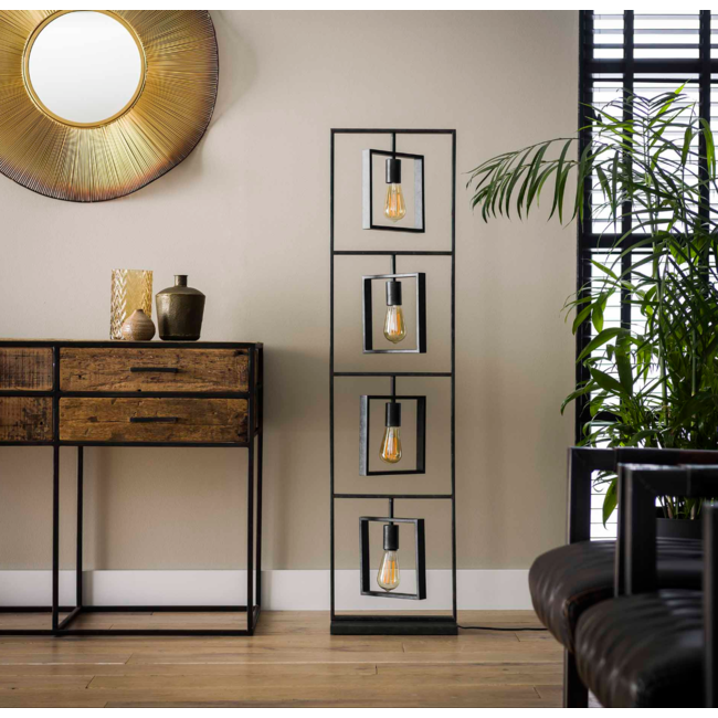Vloerlamp 4L Turn square / Charcoal