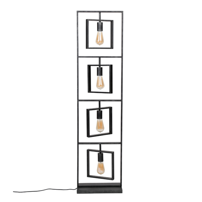 Vloerlamp 4L Turn square / Charcoal