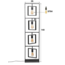 Vloerlamp 4L Turn square / Charcoal