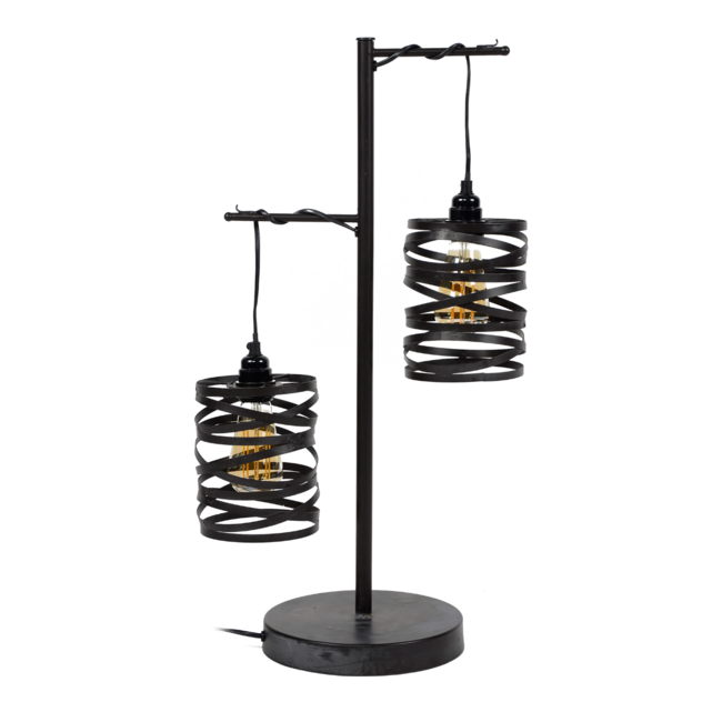Tafellamp 2L spindle / Slate grey