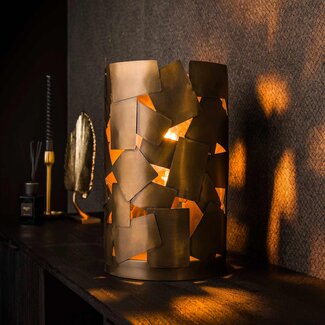 LioLights Table lamp 1L patch cylinder / Bronze antique