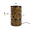 Table lamp 1L patch cylinder / Bronze antique