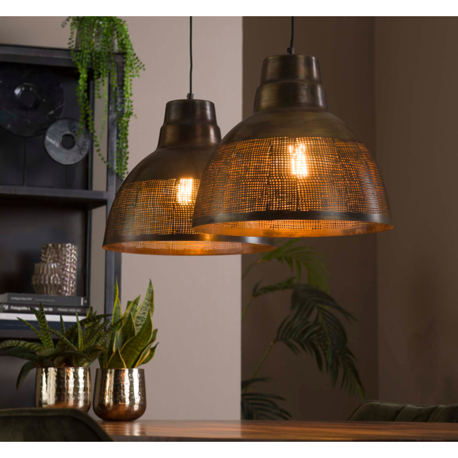 Suspension 2xØ38 abat-jour / Bronze antique