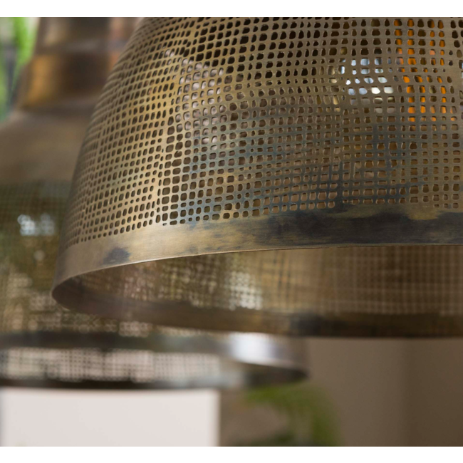 Hanging lamp 2xØ38 screen / Bronze antique