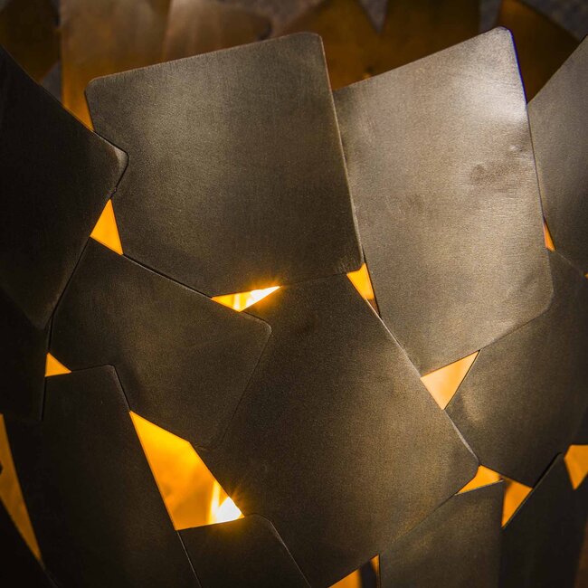 Vloerlamp patch cylinder / Brons antiek