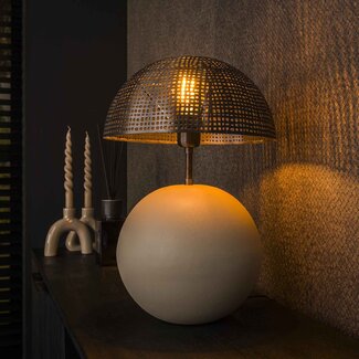 LioLights Table lamp 1L sphere natural / Natural gray