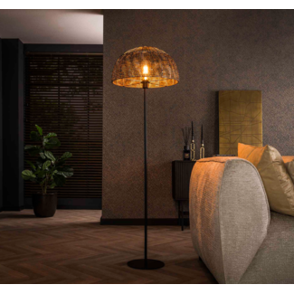 LioLights Vloerlamp Ø50 armor open / Zwart bruin