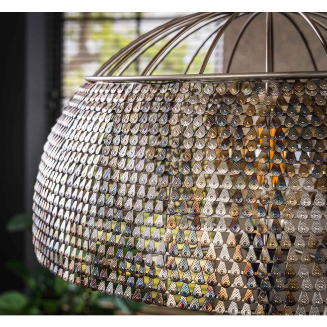 Lampadaire Ø50 armor ouvert / Noir marron