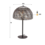 Lampe de table Ø35 armor ouverte / Noir marron