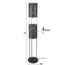 Vloerlamp 2L armor tube / Zwart bruin