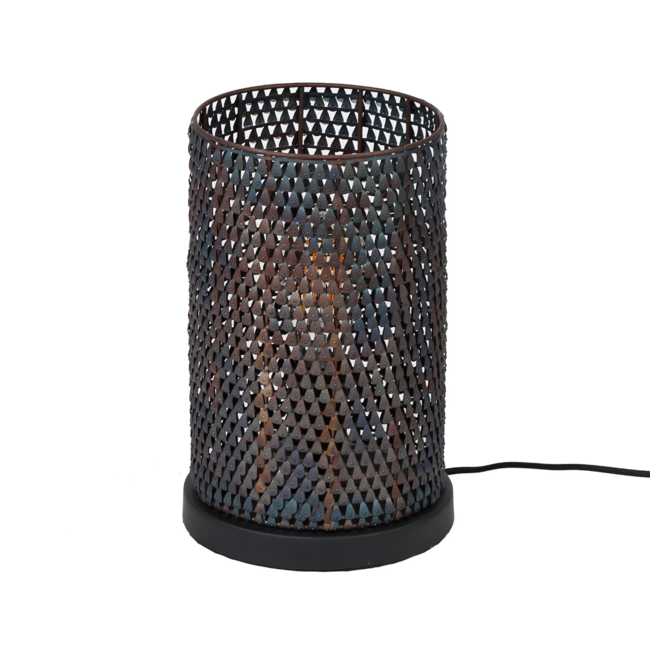 Table lamp armor tube / Black brown