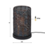 Table lamp armor tube / Black brown