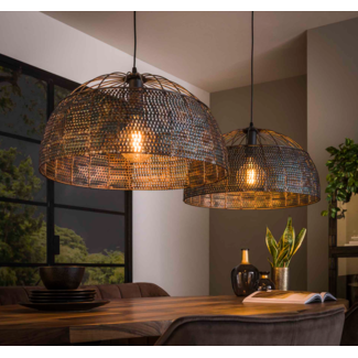 LioLights Hanglamp 2L armor Ø60 / Zwart bruin