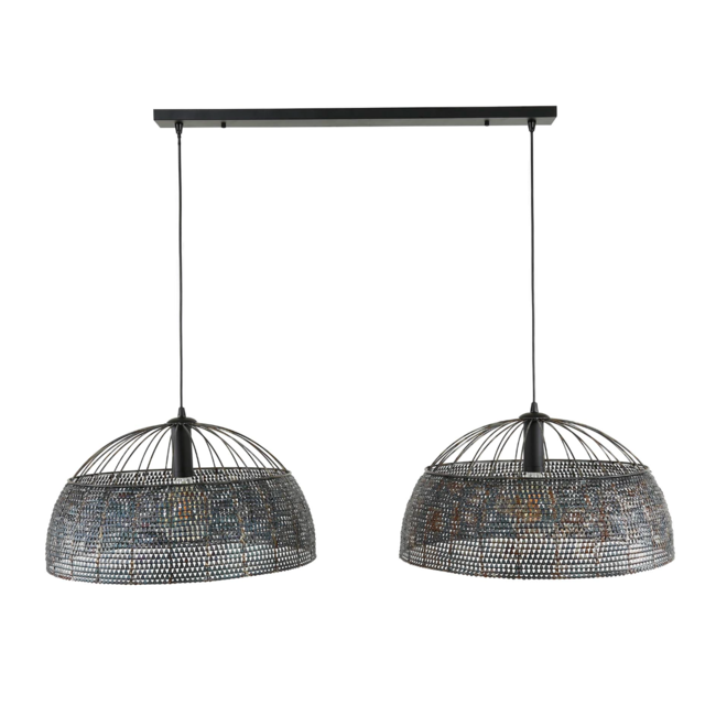 Pendant lamp 2L armor Ø60 / Black brown