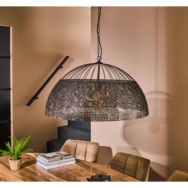 Hanglamp Ø80 armor / Zwart bruin