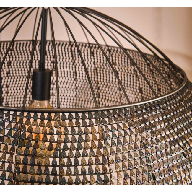 Pendant lamp Ø80 armor / Black brown