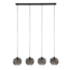Hanglamp 4L Ø25 armor open / Zwart bruin