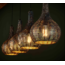 Pendant lamp 4L armor cone / Black brown