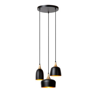 Lucide CHAYANNE - Hanglamp - Ø 30 cm - 3xE14 - Zwart