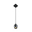 PRESTON - Hanglamp Badkamer - Ø 10 cm - 1xGU10 - IP44 - Zwart - 09437/01/30