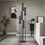 Lampadaire 5L tube étagé maille / Noir Artic