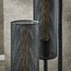 Lampadaire 5L tube étagé maille / Noir Artic